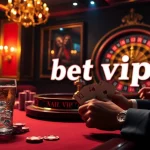 Experience the excitement of high-stakes gambling with bet vip at an elegant poker table filled with luxury, chips, and cards.